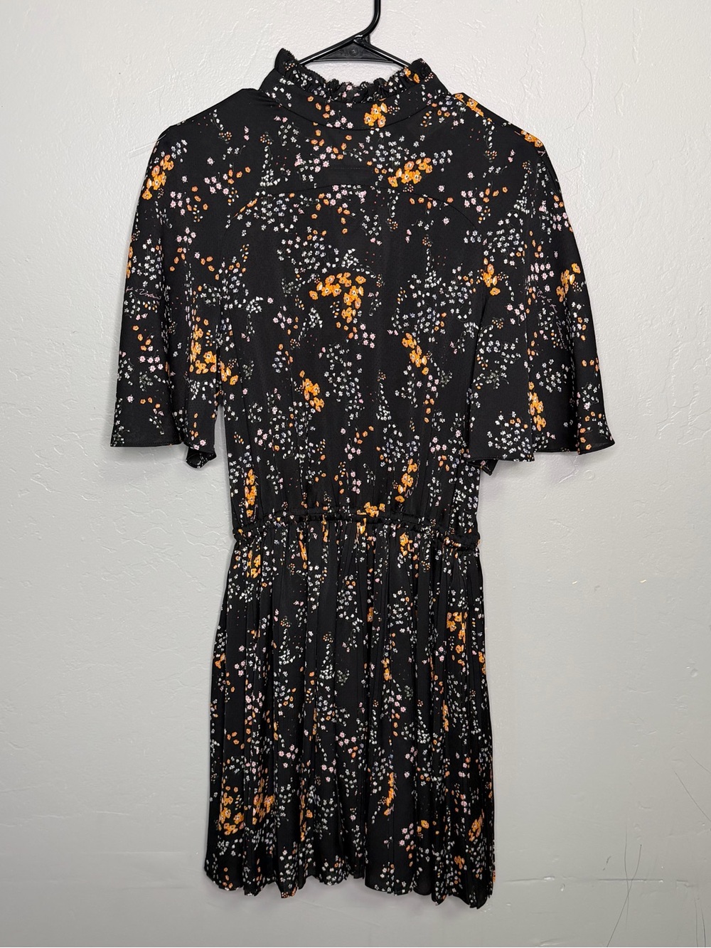 Zadig & Voltaire Roza Spark Floral-Print Crepe Mini Dress Sz M